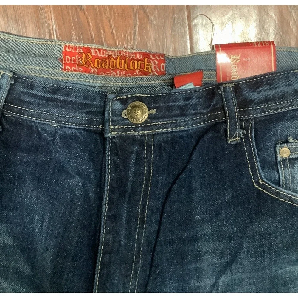 Vintage Roadblock Jeans Men's 40 Baggy Shorts Rap Y2K Hip Hop